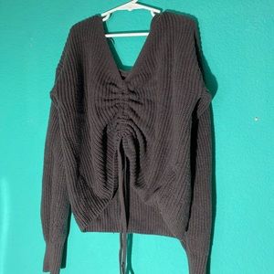 Iron Gray Crop top Sweater